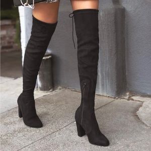 Worn once - Lulus Over The Knee Boots
